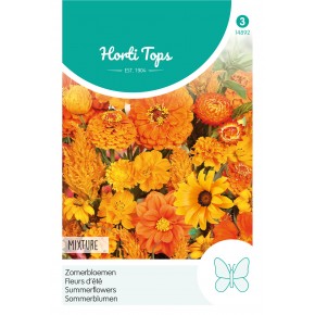 Zomerbloemen oranje tinten