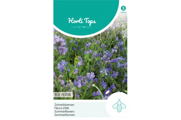 Zomerbloemen blauwe tinten